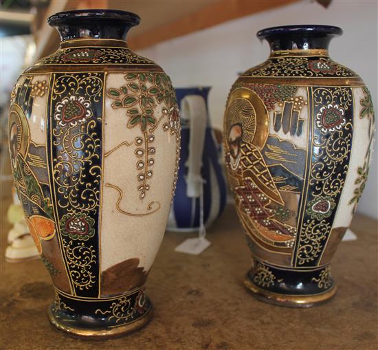 Pair of Satsuma vases